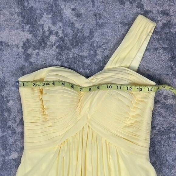 Azazie Sariah Yellow Daffodil Bridesmaid Dress One Shoulder - Picture 8 of 12